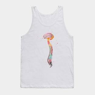 Human Spine with Brain Tank Top